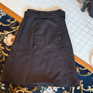 Beulah Black Double-Breasted A-Line Skirt- worn twice